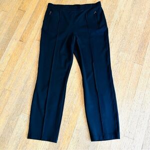 Sweaty Betty Black Pin Tuck Zippered Pockets Yoga Pants, size 14